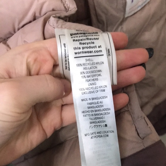 Patagonia Down Full Zip Jacket Puffer Dusky Brown - Picture 6 of 7